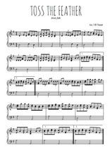 Téléchargez l'arrangement pour piano de la partition de Toss the feather en PDF